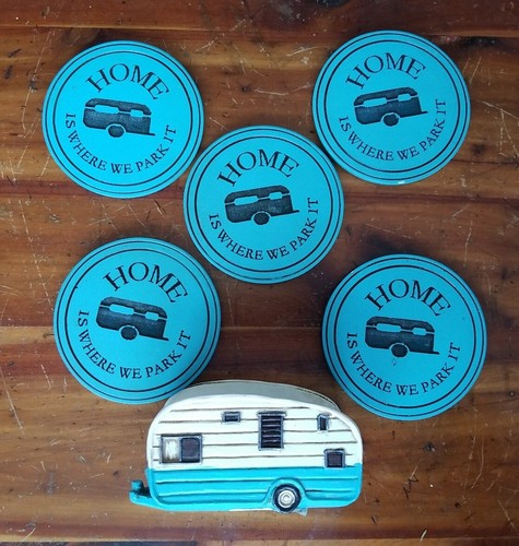 Retro campers home engraved - home,