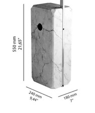Marble base of iconic Flos