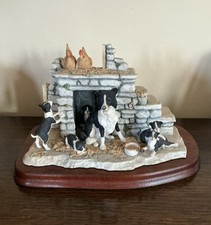 Vintage Border Fine Arts “Jocks Pride” Border Collie & Pups - Ray Ayres Scotland