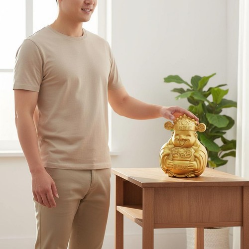 Chinese god wealth statue - of,