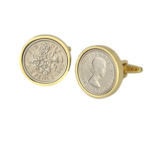 Lucky sixpence cufflinks with - lucky,