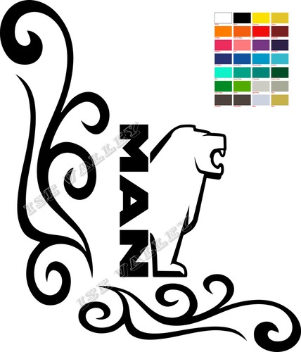 Man window vinyl - x2,