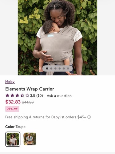 Moby elements wrap carrier - elements,