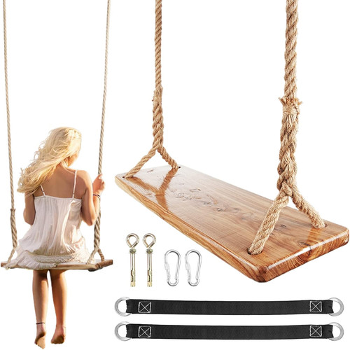 Wooden tree swing 500lbs - wooden,