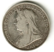 1897 victoria silver crown - ,