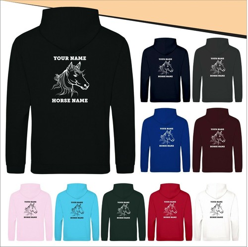 Personalised horse name hooded - personalised,