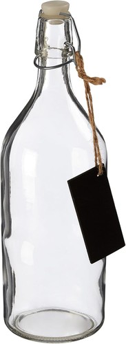 Glass bottle with swing - glass,