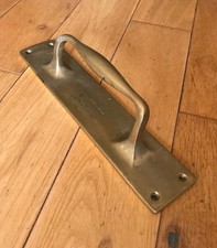 Vintage solid brass pull handle 300mm long 12” approx (Medium cage 2)