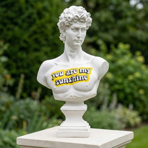 Pop art david statue - david, bust