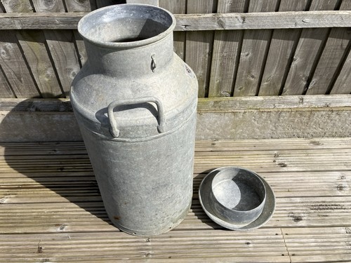 Vintage milk churn gallon - milk,