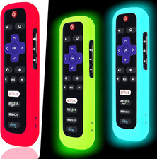 3 Pack Remote Case for Roku, Battery Cover for TCL Roku Smart TV Steaming Stick 