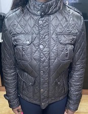 Burberry Quilted Jacket Coat Small Full Zip 38 Inch Approx Brit Unisex Pockets