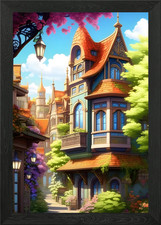 Art Nouveau House Framed Wall