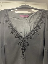 Debut Size 14 Detailed Bead Evening Long Dress Worn Once