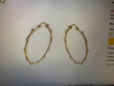 18k gold bamboo hoop earrings - bamboo,
