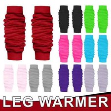 Leg Warmers 80s 90s Neon Plain Many Girls Teens Fancy Dance Party Footless Socks