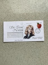 The Spastics Society 1987: Sir Isaac Newton first day cover stamp