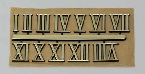 Stick clock numbers - stick, roman