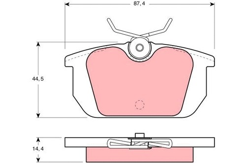 Front rear brake pad set - /,