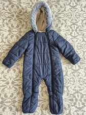 Navy Hooded Snowsuit 9-12