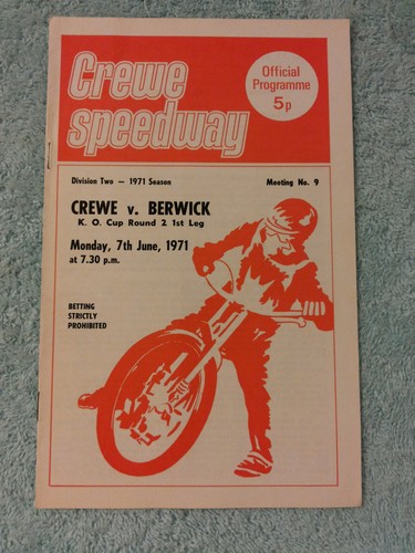 Crewe speedway 1971 - speedway, original