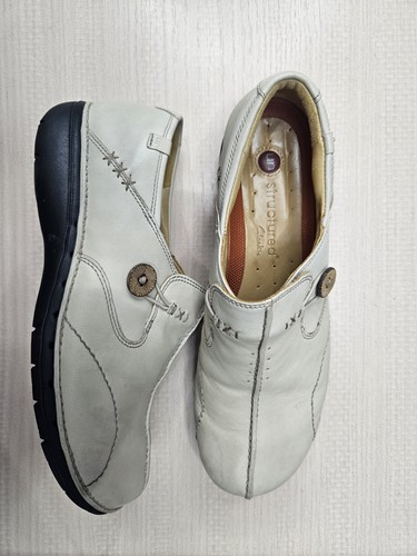 Clarks structured leather slip - structured,