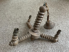 vintage french style wooden carved pendant chandelier