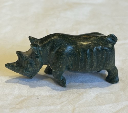 Miniature carved rhino