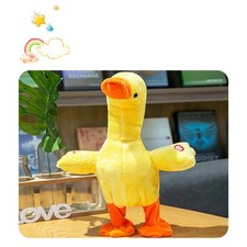 Talking Duck Toy Imitating Sound Singing Walking Educational Plush Doll .