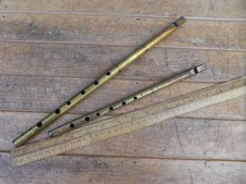 Antique Brass Whistles / Tin Whistles . 14"The Best All British Whistle + other