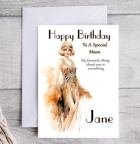 Personalised art deco birthday - personalised,