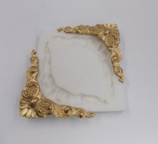 SILICONE RUBBER MOULD DECORATIVE ORNATE FRAME CORNERS PICTURE OR MIRROR FRAMES