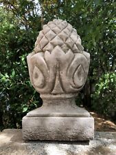Stone medium pineapple wall finial gate post acorn ball cone pine cone post cap.