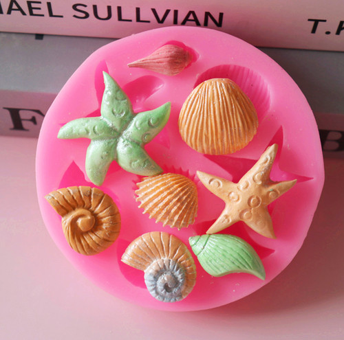 Sea shell silicone fondant - shell,