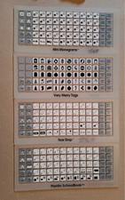 4 Cricut Cartridges:Mini Monograms,Very Merry Tags,Tear Drop,Plantain Schoolbook