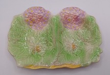 Vintage Avon Ware 1940s  hydrangea Divided Serving Dish Trinket Dish Plate