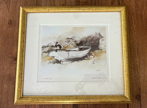 Orkney yole original painting - orkney,