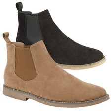 Mens Desert Boots Faux Suede