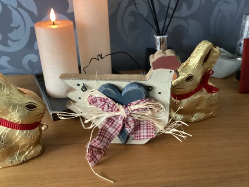 Wooden hen easter decoration - ,