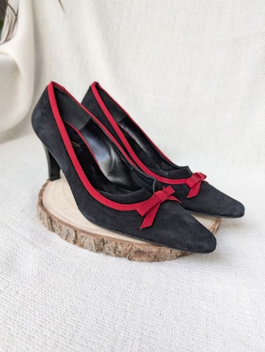 Mary black suede - g, leather