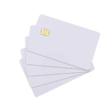 10 x Plain White PVC Plastic SLE4428 CHIP/SMART Cards for ID Card/Badge Printers