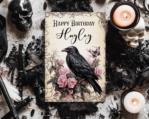 Personalised gothic birthday - personalised,