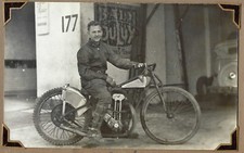 Antique vintage speedway race motorcycle J.A.P photograph original 30s 40s #3