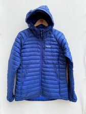 RAB Pertex Microlight Alpine Goose Down Jacket Womens UK 14 Navy Longer Length