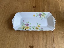 Vintage Tuscan Plant Cake Serving Tray China 28cm x 14cm