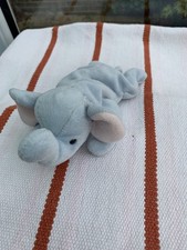 Rare TY Beanie Baby Peanut the Elephant Light Blue Plush Vintage 1995