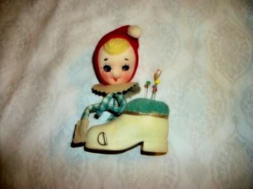 Vintage pixie elf pin cushion - vintage,