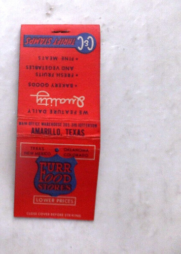 1950 matchbook furr - 1950's, matchbook.