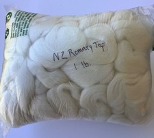 White New Zealand Romney Wool
