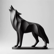 Howling Wolf Statue -